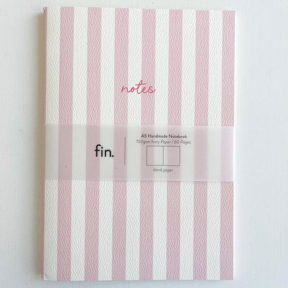 Blank Notebook: Pink Stripe