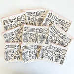 Cotton Canvas Pouch: Paper + Craft Doodles