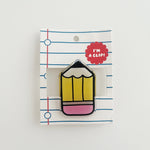 Yellow Pencil Acrylic Clip