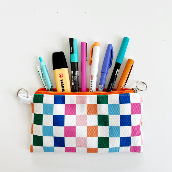 Zipper Pouch: Checkered