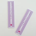 Lilac I Heart Books + Stationery Bookmark