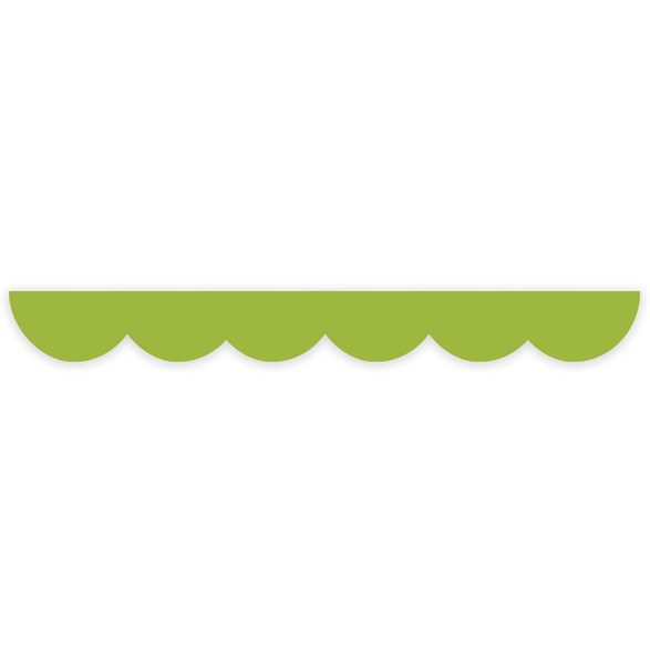 Light Green Die Cut Scalloped Washi Tape - 20mm