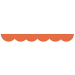 Red Die Cut Scalloped Washi Tape - 20mm