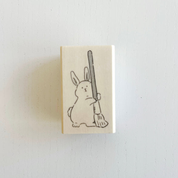 Bunny with Paintbrush Stamp