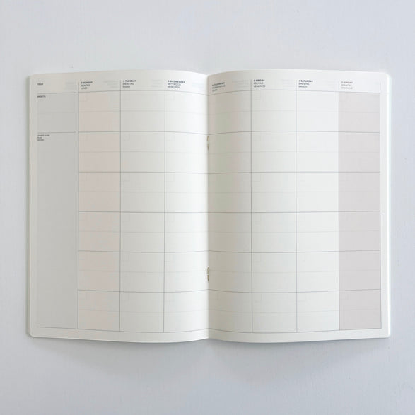 Undated Monthly Notebook