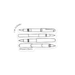 Fountain Pens Clear Vinyl Sticker