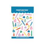 Fountain Pens Sticker Sheet