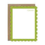 Green Stamp Flat Notecard