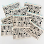 Cotton Canvas Pouch: Mint Pens