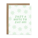 Just A Note To Say Hi Card