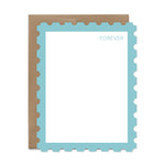 Light Blue Stamp Flat Notecard