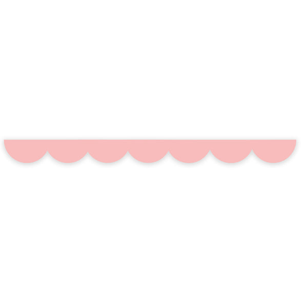Pink Scalloped Die Cut Washi Tape - 20mm