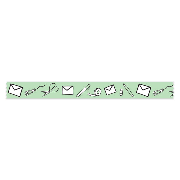 Mint Paper + Craft Doodles Washi Tape - 15mm