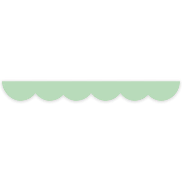 Mint Scalloped Die Cut Washi Tape - 20mm