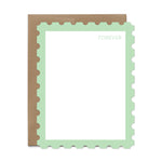 Mint Stamp Flat Notecard