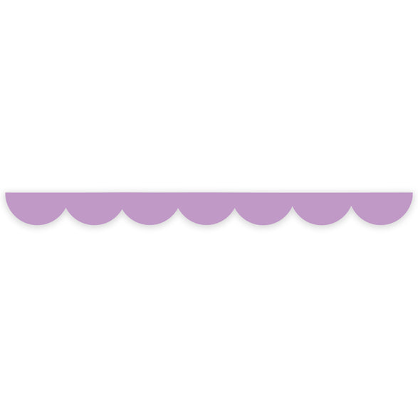 Purple Scalloped Die Cut Washi Tape - 20mm