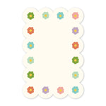 Flowers Scalloped Die Cut Notepad