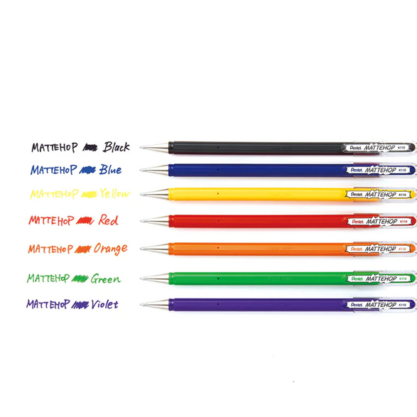 Pentel Mattehop Pen - Set of 7
