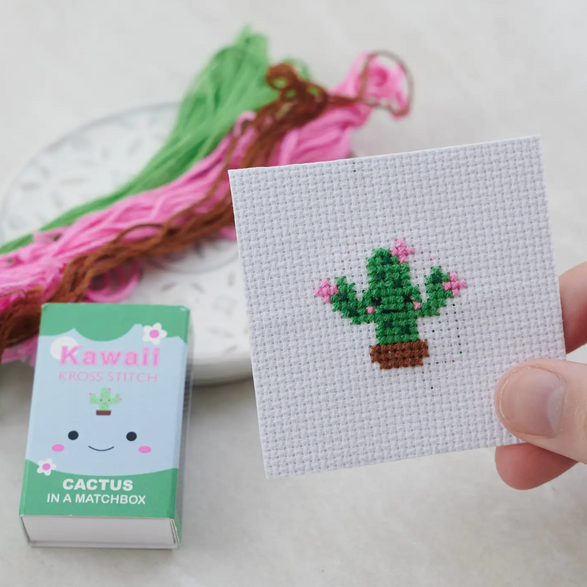 Kawaii Cactus Mini Cross Stitch Kit