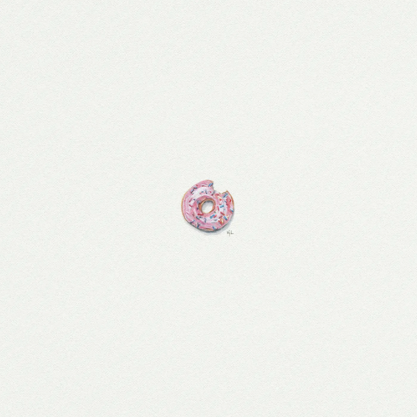 5x5 Art Print: Mini Pink Doughnut