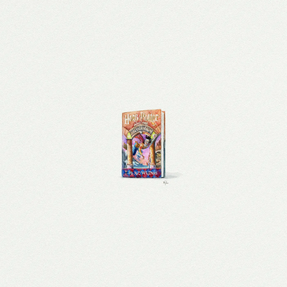 5x5 Art Print: Mini Harry Potter Book