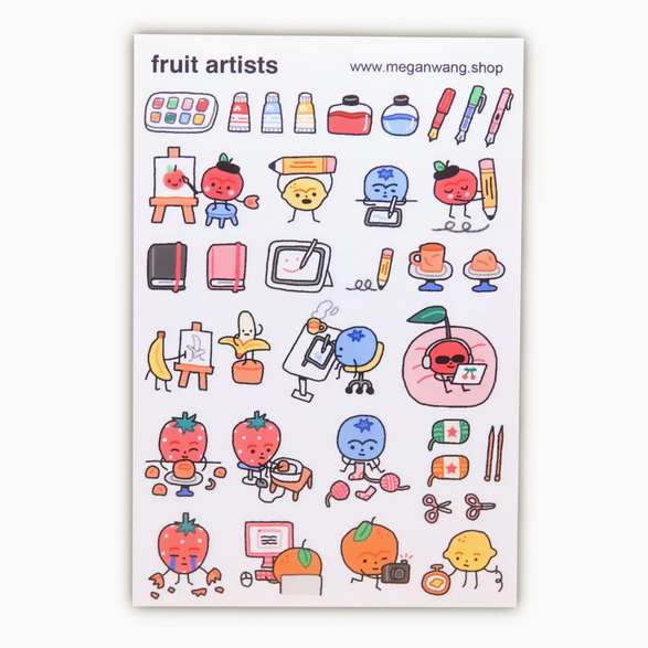 Fruit Artists Sticker Sheet