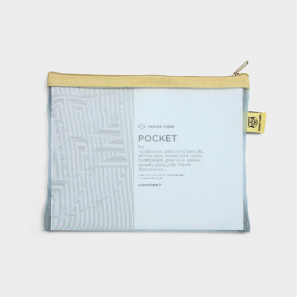 Medium Mesh Pouch - Cream