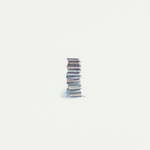 5x5 Art Print: Mini Stack of Books