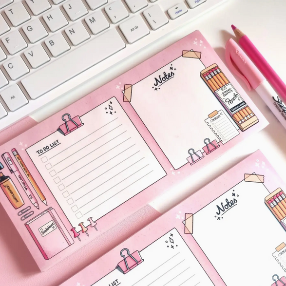 Pink To Do Desk Planner Notepad