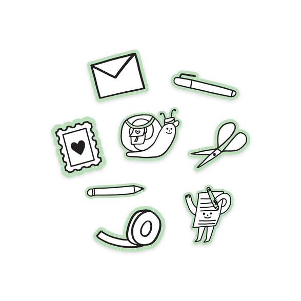 P+CP Stationery Sticker Flakes - Set of 40