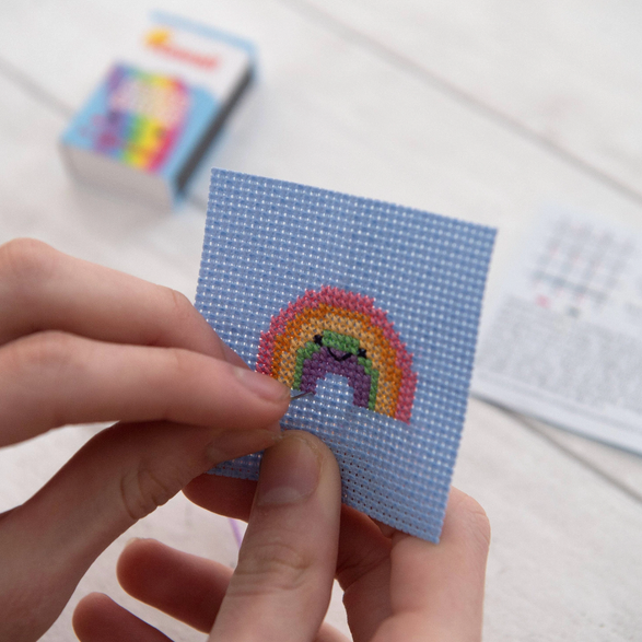 Kawaii Rainbow Mini Cross Stitch Kit