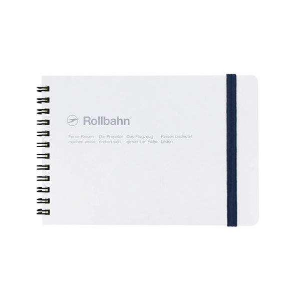 Horizontal Graph Rollbahn Notebook: White