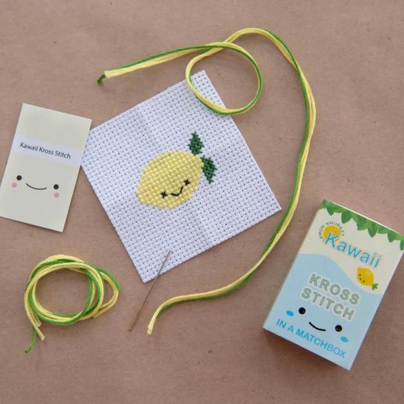 Kawaii Lemon Mini Cross Stitch Kit