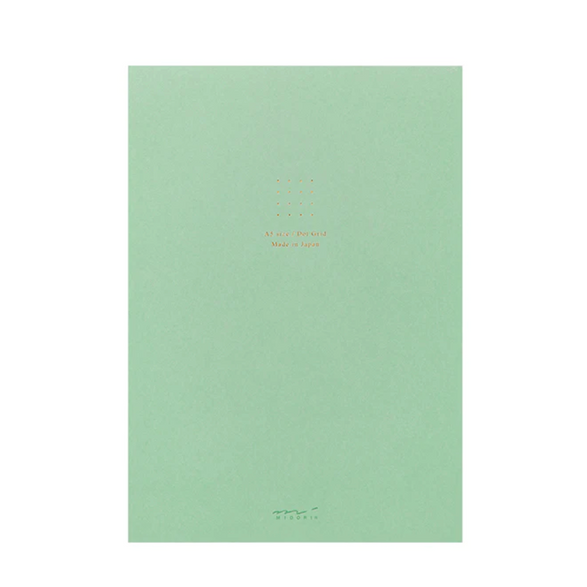 Dot Grid Midori Notepad: Soft Green