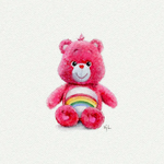 5x5 Art Print: Mini Care Bear