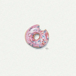 5x5 Art Print: Mini Pink Doughnut