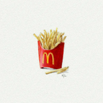 5x5 Art Print: Mini French Fries