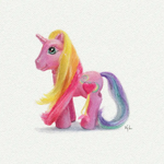 5x5 Art Print: Mini My Little Pony