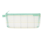 Striped Mint Mesh Pen Case