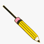 Yellow Pencil Hairpin