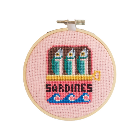 Cross Stitch Kit: Sardines