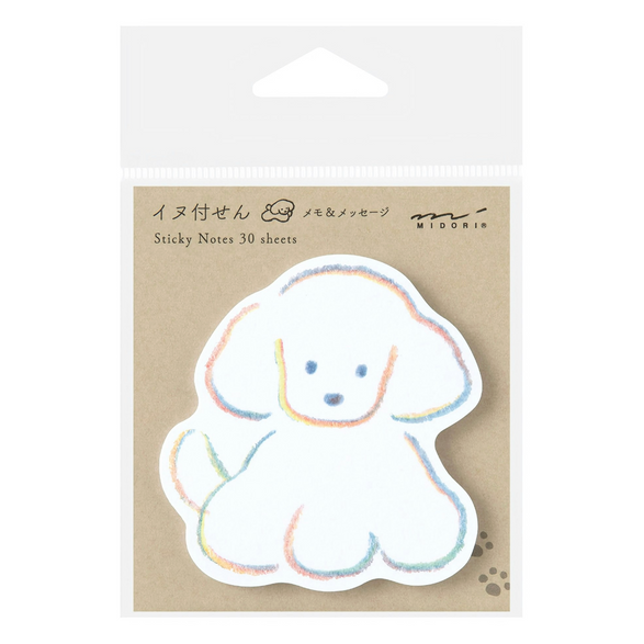 White Dog Midori Sticky Notes