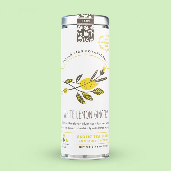 White Lemon Ginger Tea Tin