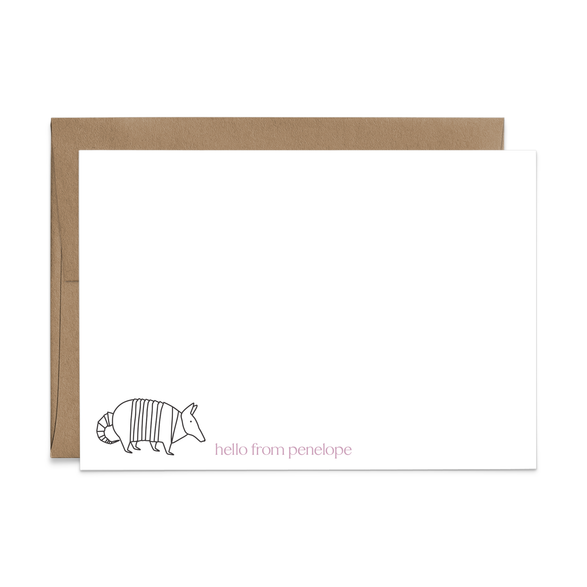 Custom Stationery: Armadillo