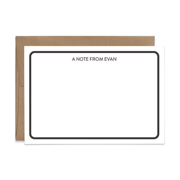 Custom Stationery: Minimal Retro - 14 Color Options