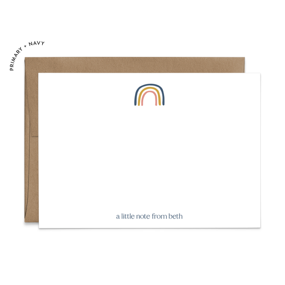 Custom Stationery: Rainbow - 3 Color Palette Options