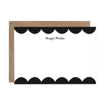 Custom Stationery: Scallop Border - 14 Color Options