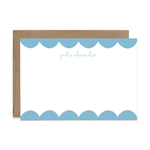 Custom Stationery: Scallop Border - 14 Color Options
