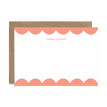 Custom Stationery: Scallop Border - 14 Color Options