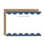 Custom Stationery: Scallop Border - 14 Color Options